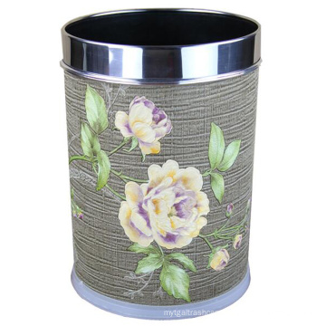 Fashion Design Round Stainless Steel Rim Waste Bin